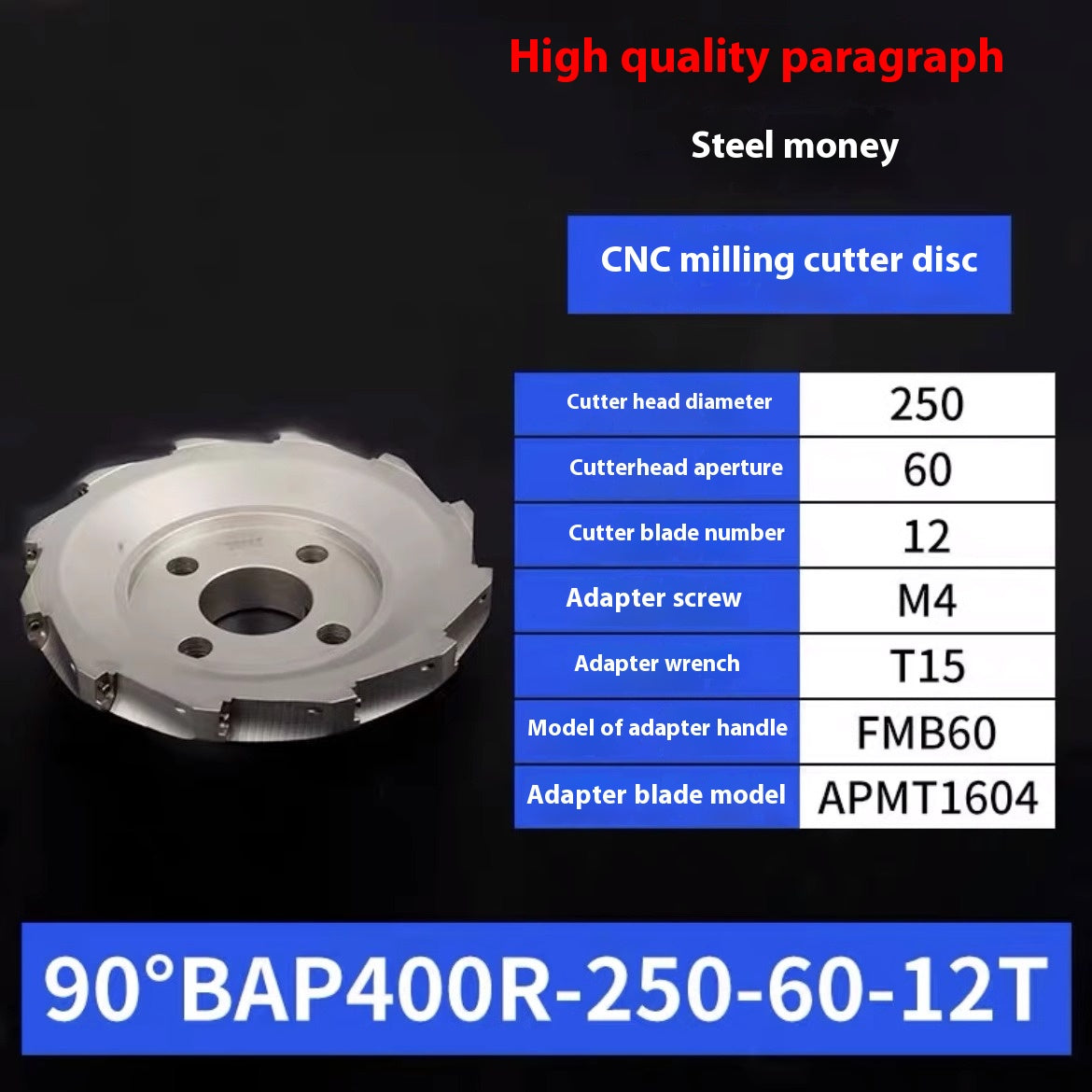2076-CNC 90 degree right-angle BAP300R/400R milling cutter head machining center 1604 cutter head non-standard 45 60 65 Shandong Denso Pricision Tools Co.,Ltd.